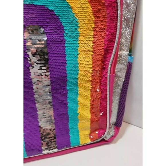 NWT Metallic Rainbow Sequin  School Backpack Bag Wonder Nation ~794A - Picture 2 of 9